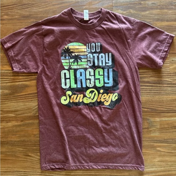 You Stay Classy San Diego Small S Uni Sex T-shirt mill42 Red Shirts - Picture 1 of 9